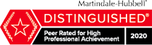 Distinguished, Peer Rated for High Proffessional Achievement