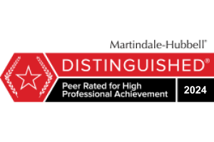Distinguished, Peer Rated for High Professional Achievement